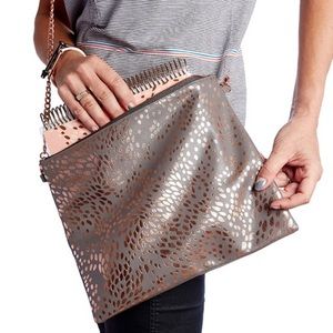 Erin Condren painted petals luxe clutch